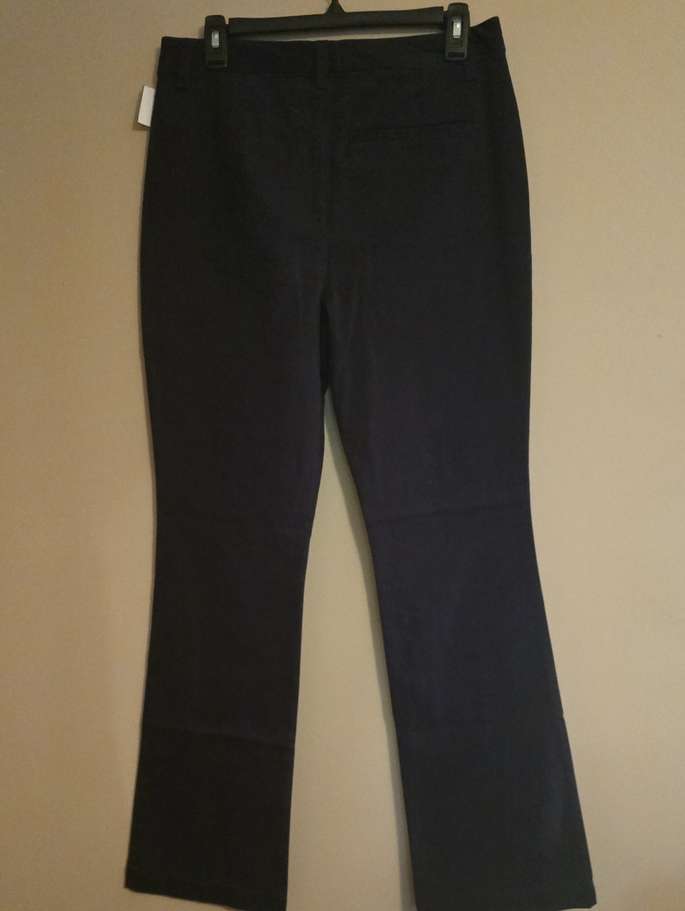New Old Navy Women's 8 Navy High-Rise Boot-Cut Chino Khaki Pants - Picture 4 of 9